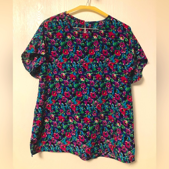 Multi color floral blouse - Picture 1 of 2